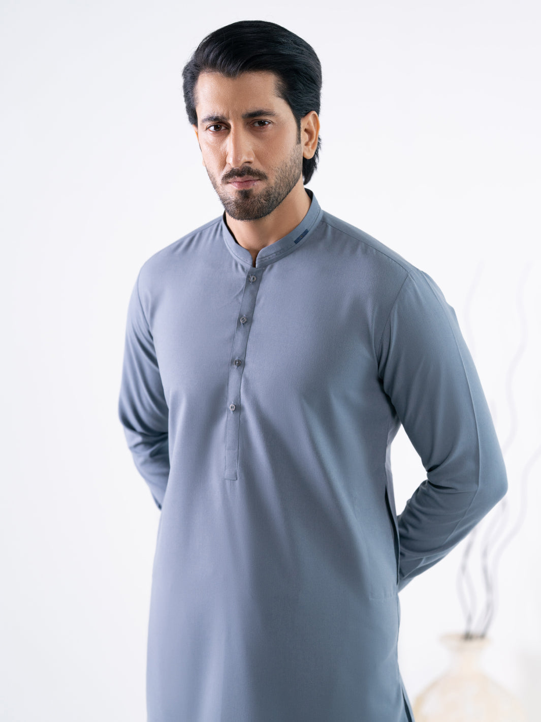 Blended Grey Shalwar Kameez - Almirah