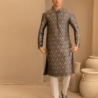 Blended Grey Special Kurta - J. Junaid Jamshed