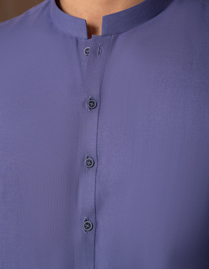 Cotton Purple Kurta - J. Junaid Jamshed