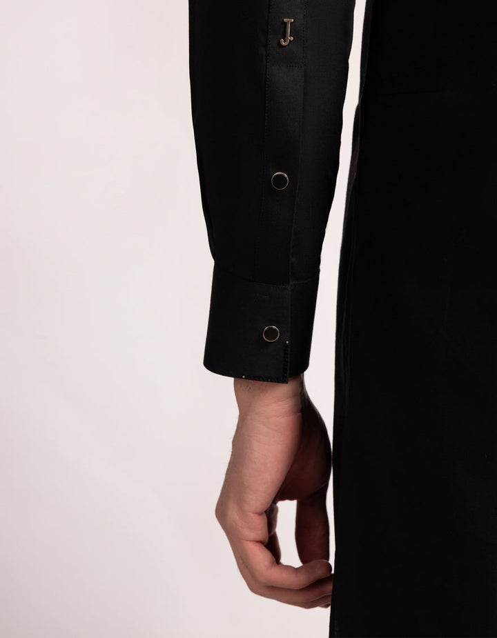 Blended Black Shalwar Kameez  - J. Junaid Jamshed