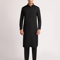Blended Black Shalwar Kameez - J. Junaid Jamshed