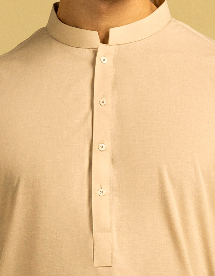 Blended White Unstitched Suit - J. Junaid Jamshed
