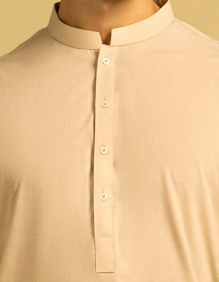 Blended White Unstitched Suit - J. Junaid Jamshed