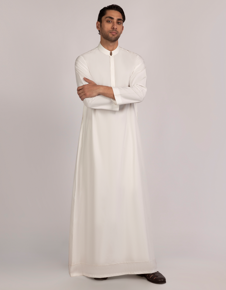 Blended Off White Jubba - J. Junaid Jamshed