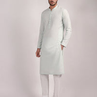 Blended Aqua Green Kurta - J. Junaid Jamshed