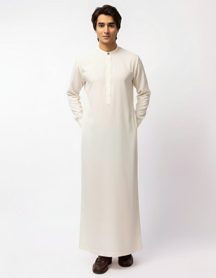 Blended Off White Jubba - J. Junaid Jamshed