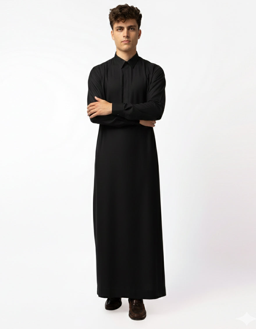 Blended Black Jubba - J. Junaid Jamshed