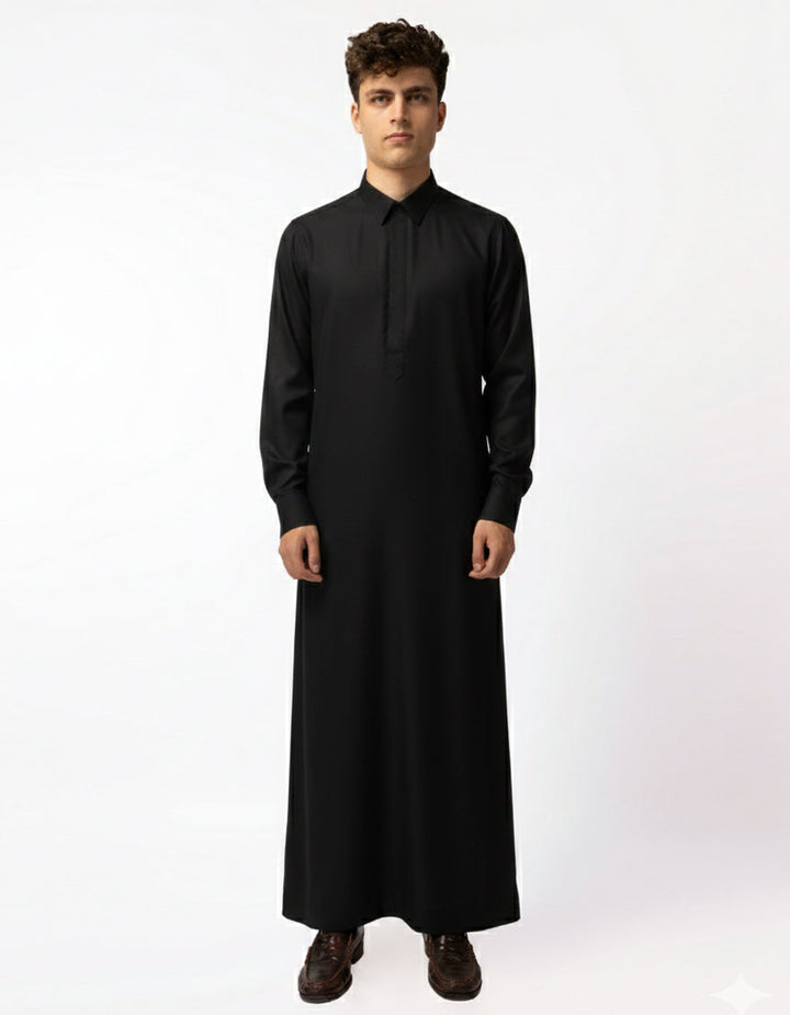 Blended Black Jubba - J. Junaid Jamshed