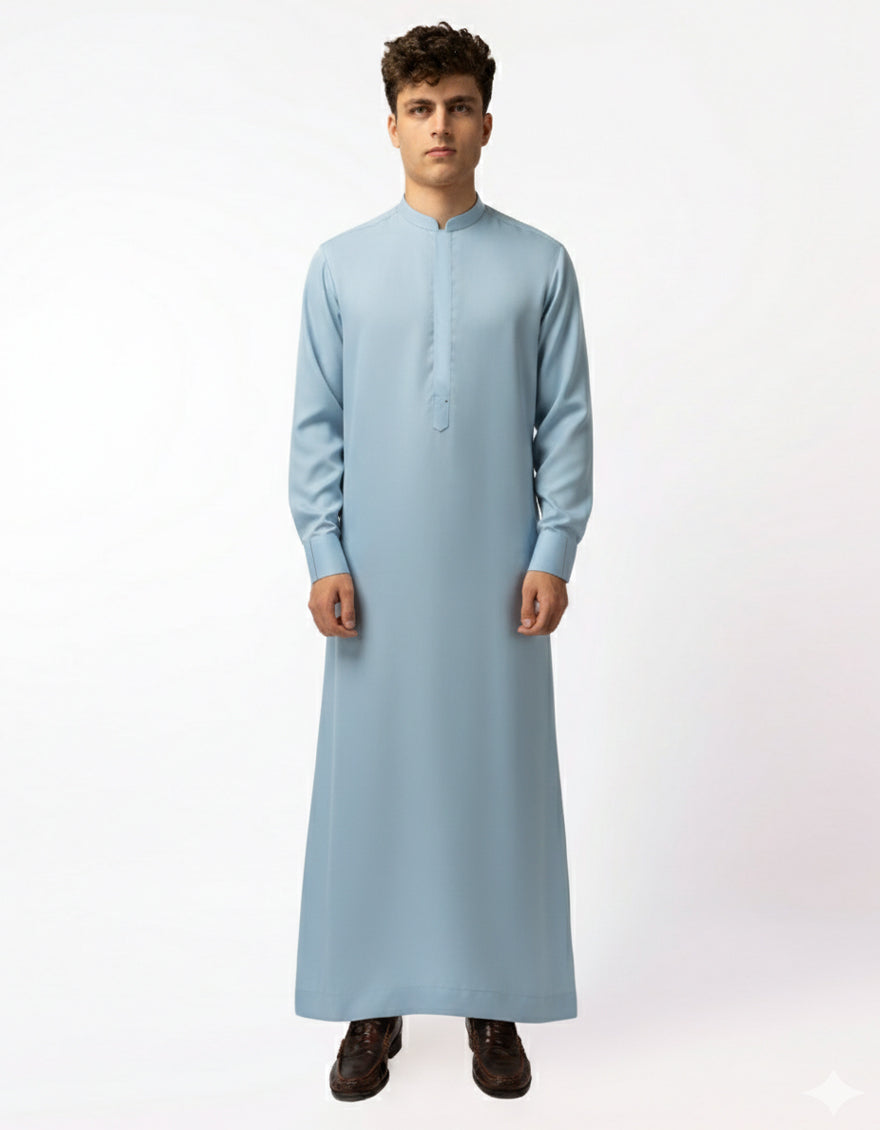 Blended Sky Blue Jubba - J. Junaid Jamshed