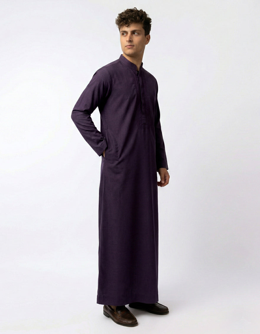 Blended Purple Jubba - J. Junaid Jamshed