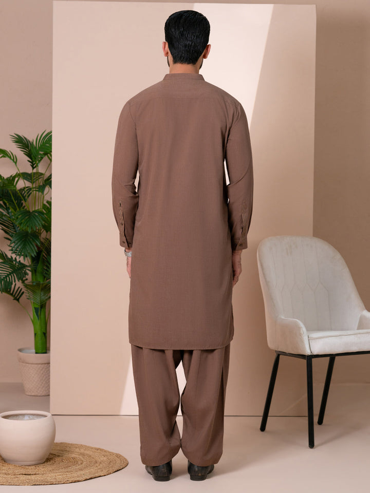 Blended Brown Shalwar Kameez - Almirah