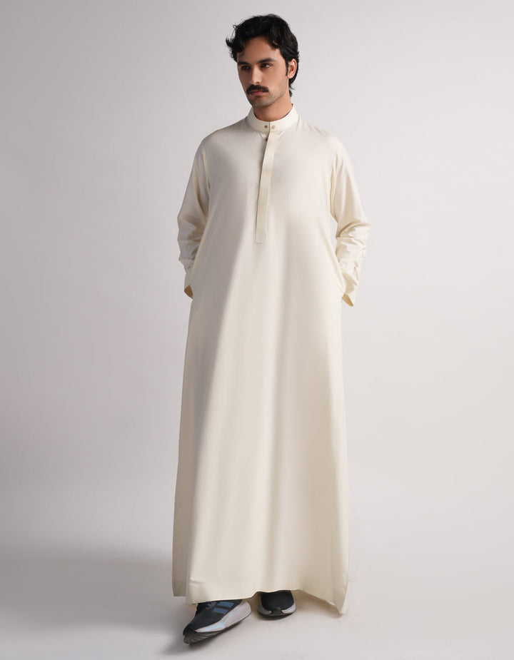 Blended Cream Jubba - J. Junaid Jamshed
