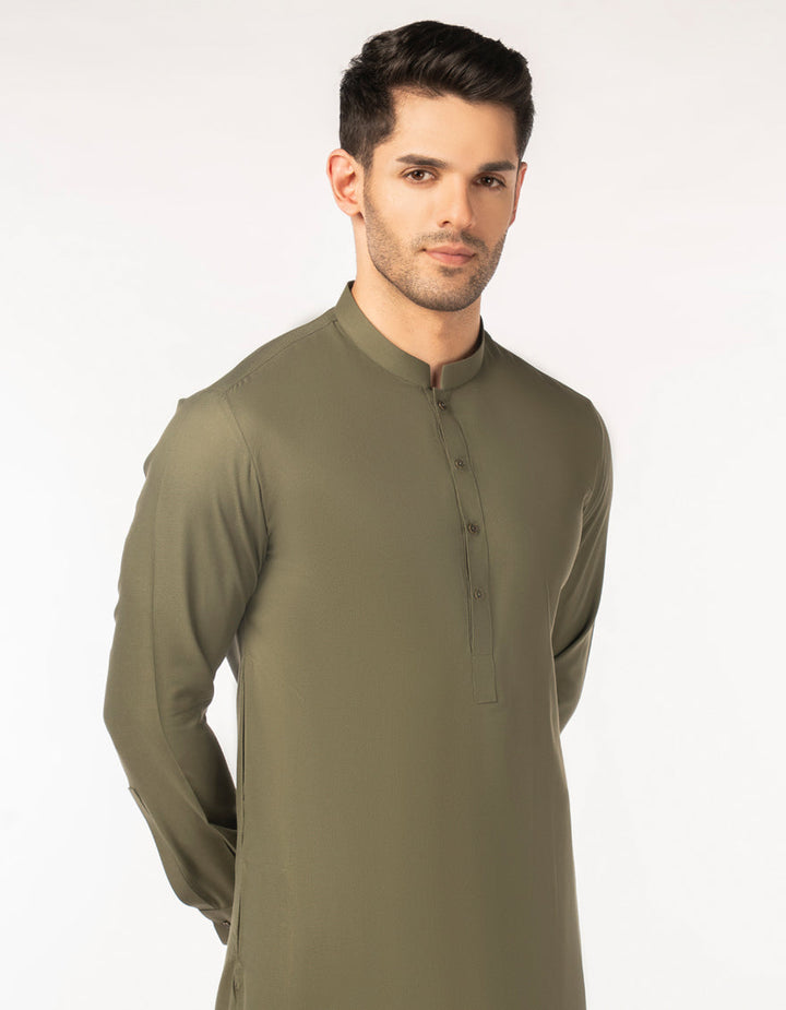 Blended Green Unstitched Suit - J. Junaid Jamshed