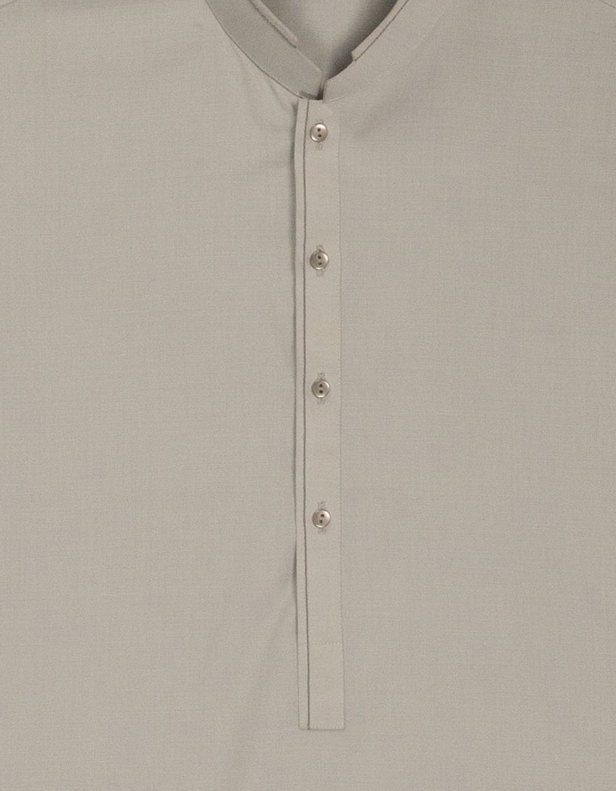 Blended Silver Kurta Trouser - J. Junaid Jamshed