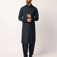 Blended Midnight Blue Shalwar Kameez - J. Junaid Jamshed