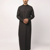 Blended Charcoal Jubba - J. Junaid Jamshed