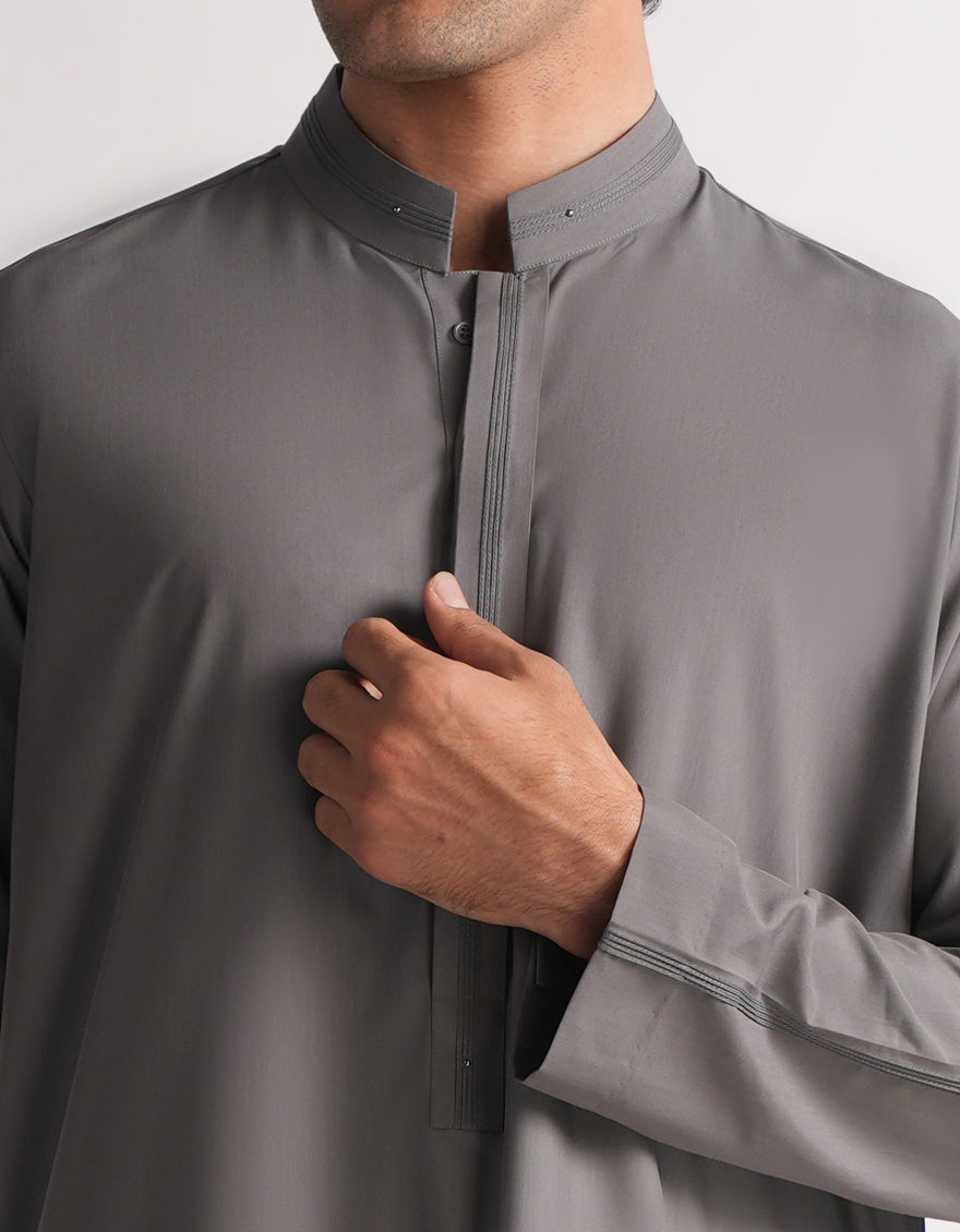 Blended Grey Jubba - J. Junaid Jamshed