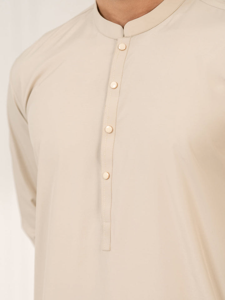 Blended Ivory Shalwar Kameez - Almirah