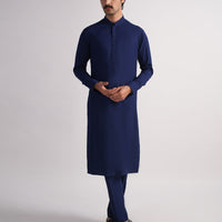 Blended Blue Kurta Trouser - J. Junaid Jamshed