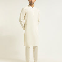 Cotton Cream Kurta Trouser - J. Junaid Jamshed