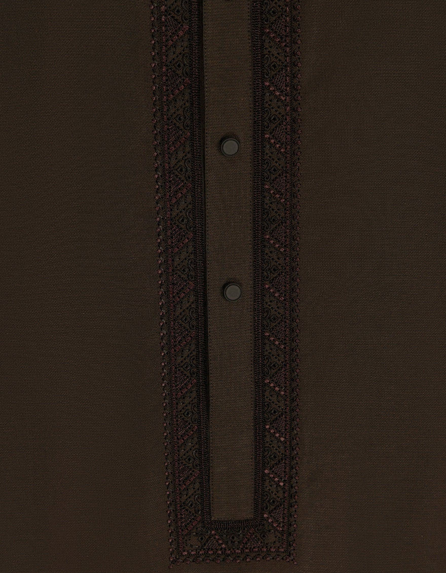 Cotton Coffee Brown Shalwar Kameez - J. Junaid Jamshed