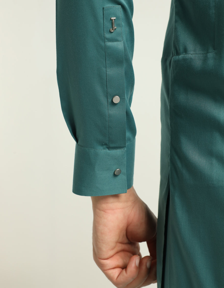 Blended Green Shalwar Kameez - J. Junaid Jamshed