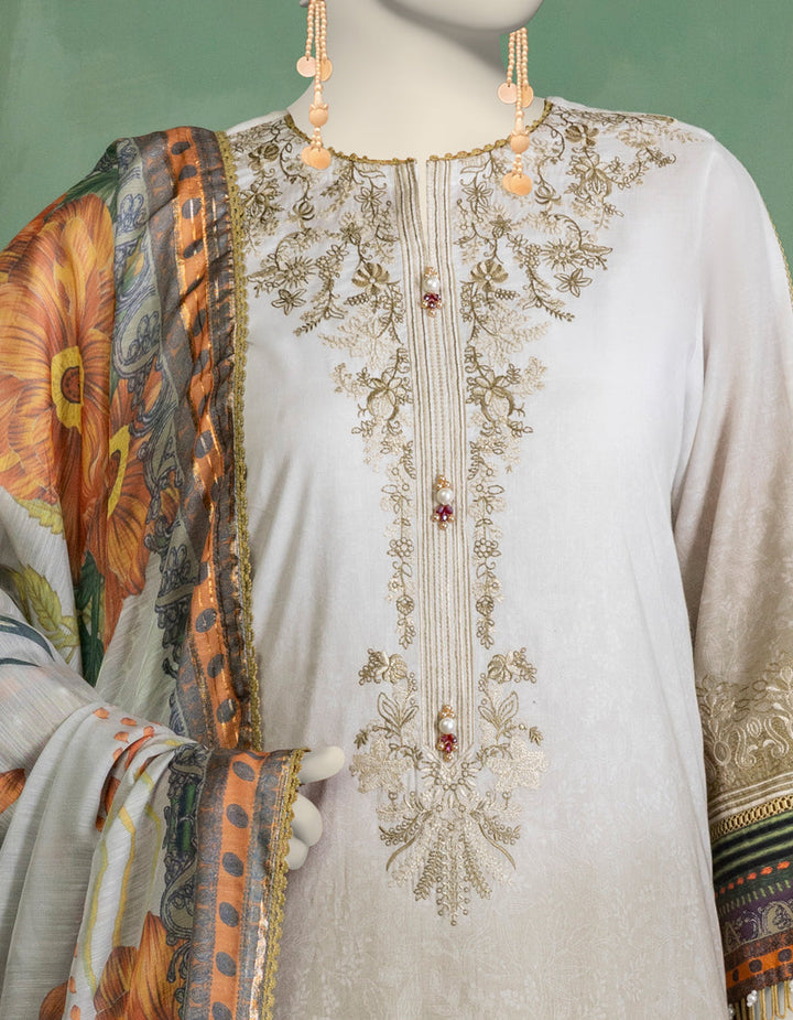 Lawn Multicolor Unstitched Suit - J. Junaid Jamshed