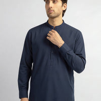 Polyester Teal Blue Kurta Trouser - J. Junaid Jamshed
