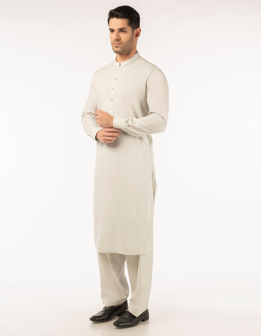 Blended Green Unstitched Suit - J. Junaid Jamshed