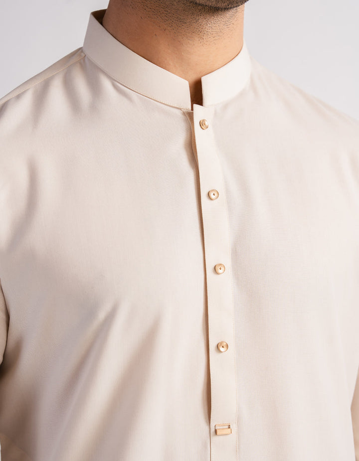 Blended Cream Kurta Trouser - J. Junaid Jamshed