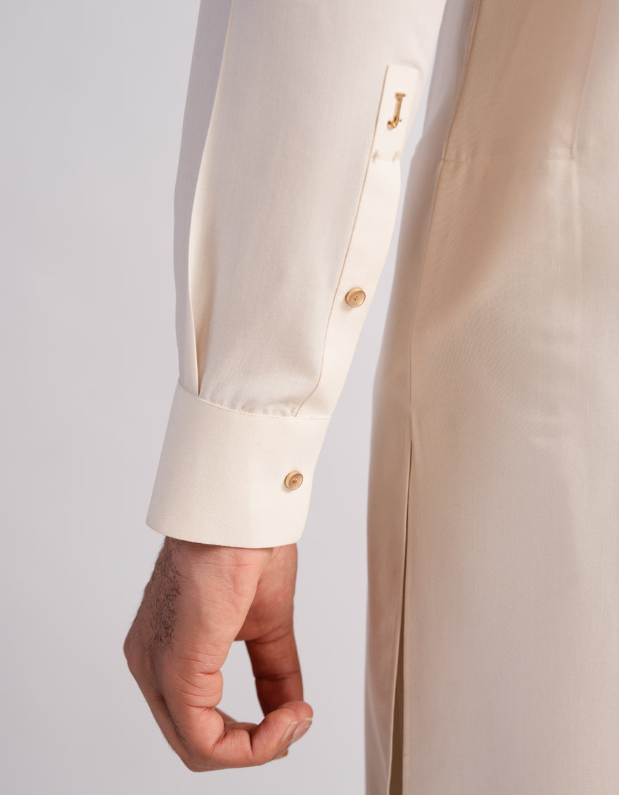 Blended Cream Kurta Trouser - J. Junaid Jamshed