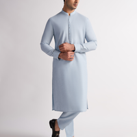 Polyester Sky Blue Kurta Trouser - J. Junaid Jamshed