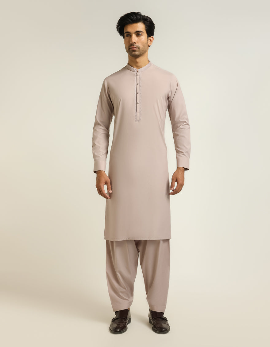 Blended Tea Pink Shalwar Kameez - J. Junaid Jamshed