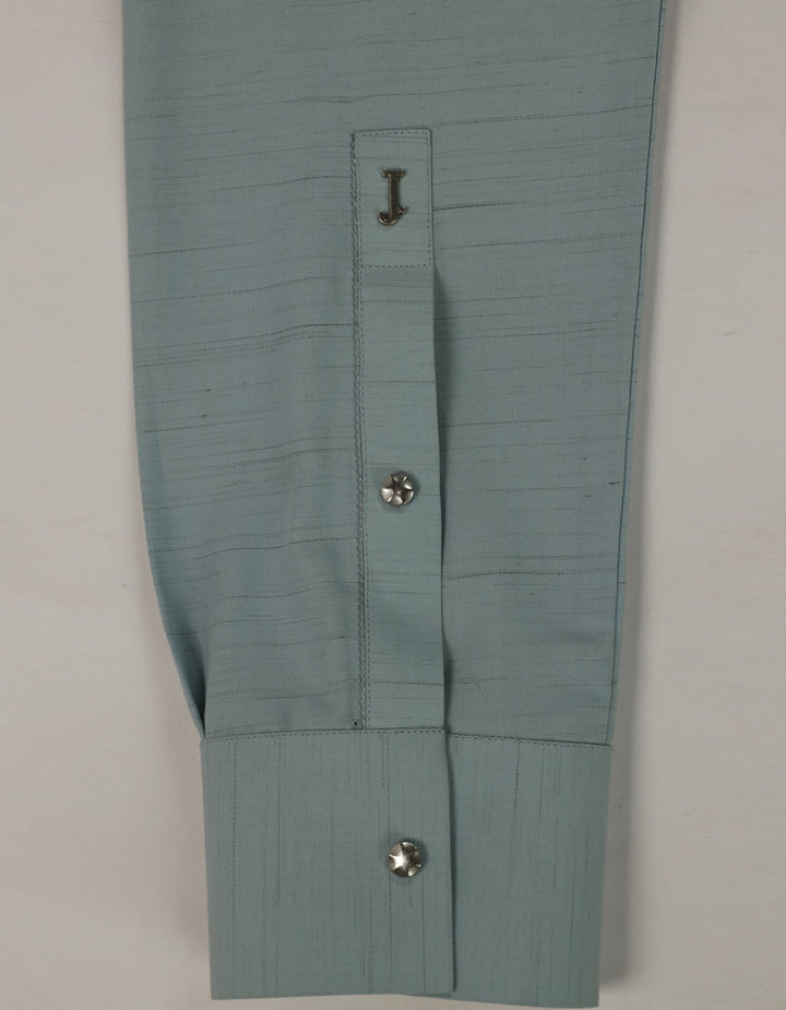 Blended Dull Green Kurta Trouser - J. Junaid Jamshed