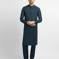 Blended Deep Green Kurta Trouser - J. Junaid Jamshed