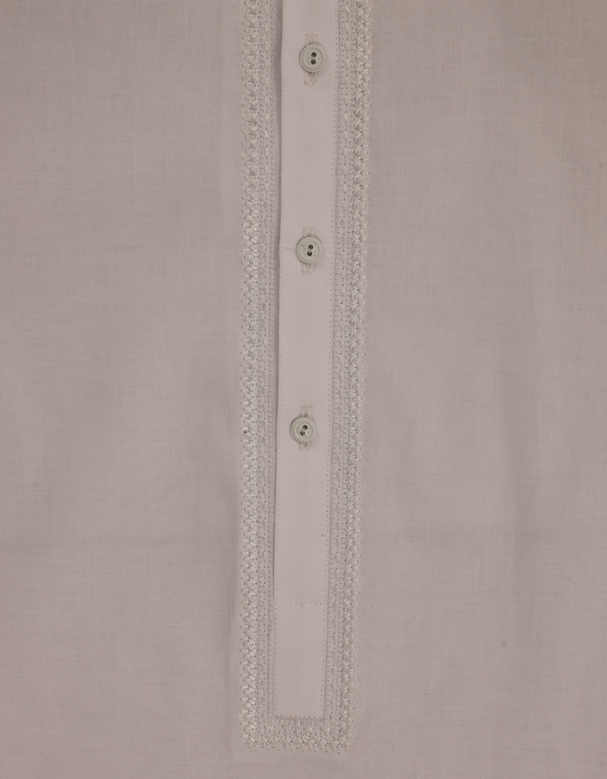 Cotton White Kurta - J. Junaid Jamshed
