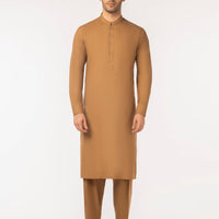 Blended Brown Unstitched Suit - J. Junaid Jamshed