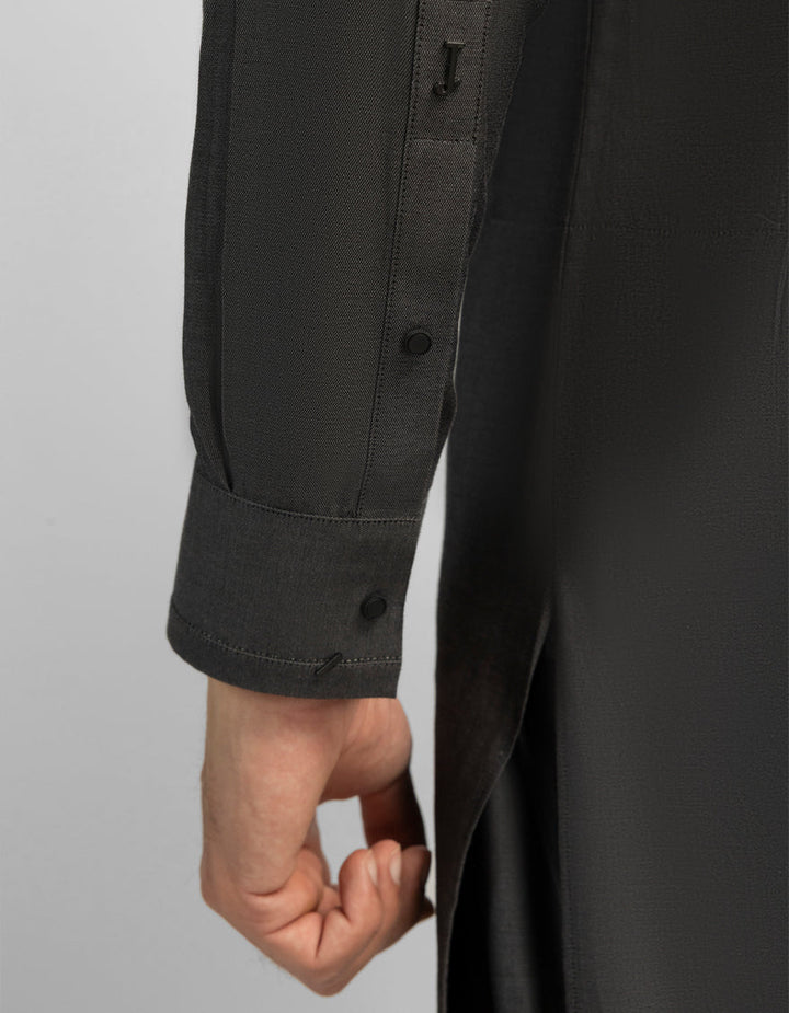 Cotton Charcoal Grey Shalwar Kameez - J. Junaid Jamshed