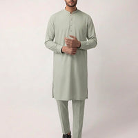 Blended Mint Kurta Trouser - J. Junaid Jamshed