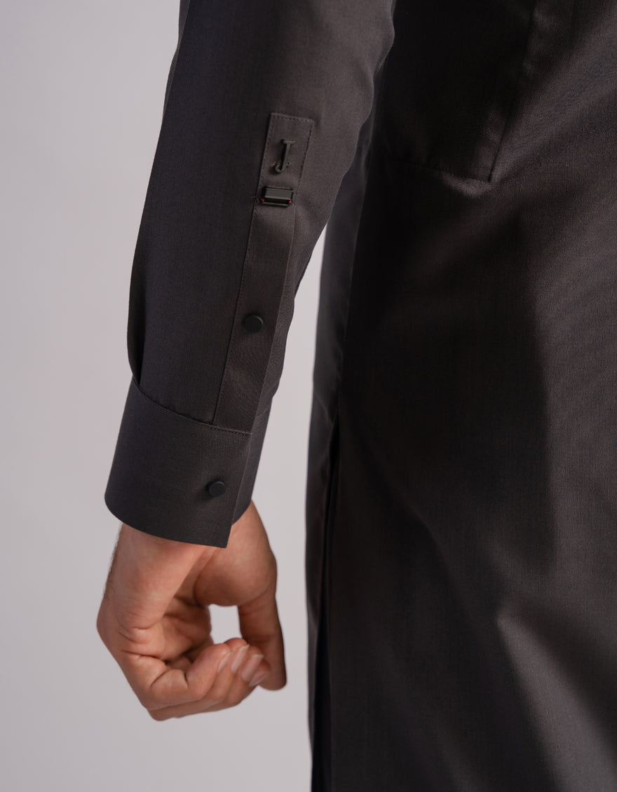 Polyester Deep Grey Kurta Trouser - J. Junaid Jamshed