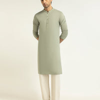 Blended Light Green Kurta - J. Junaid Jamshed