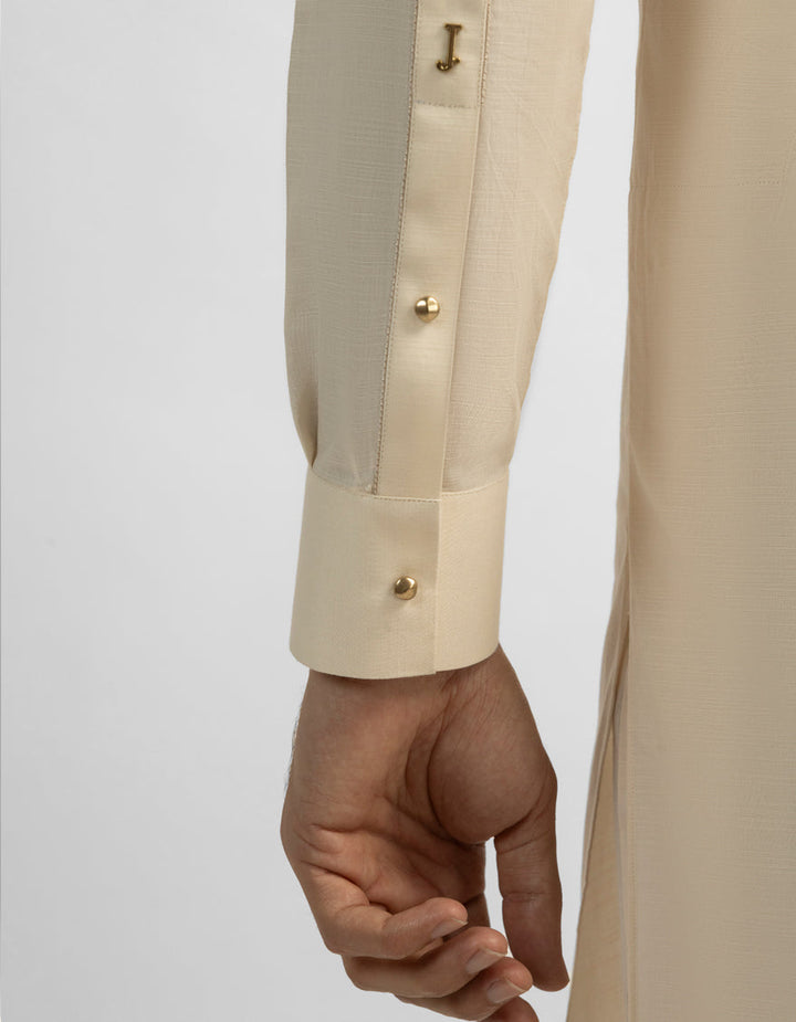 Cotton Off White Shalwar Kameez - J. Junaid Jamshed