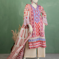 Dobby Off White Unstitched Suit - J. Junaid Jamshed