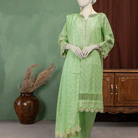Lawn Multicolor Unstitched Suit - J. Junaid Jamshed
