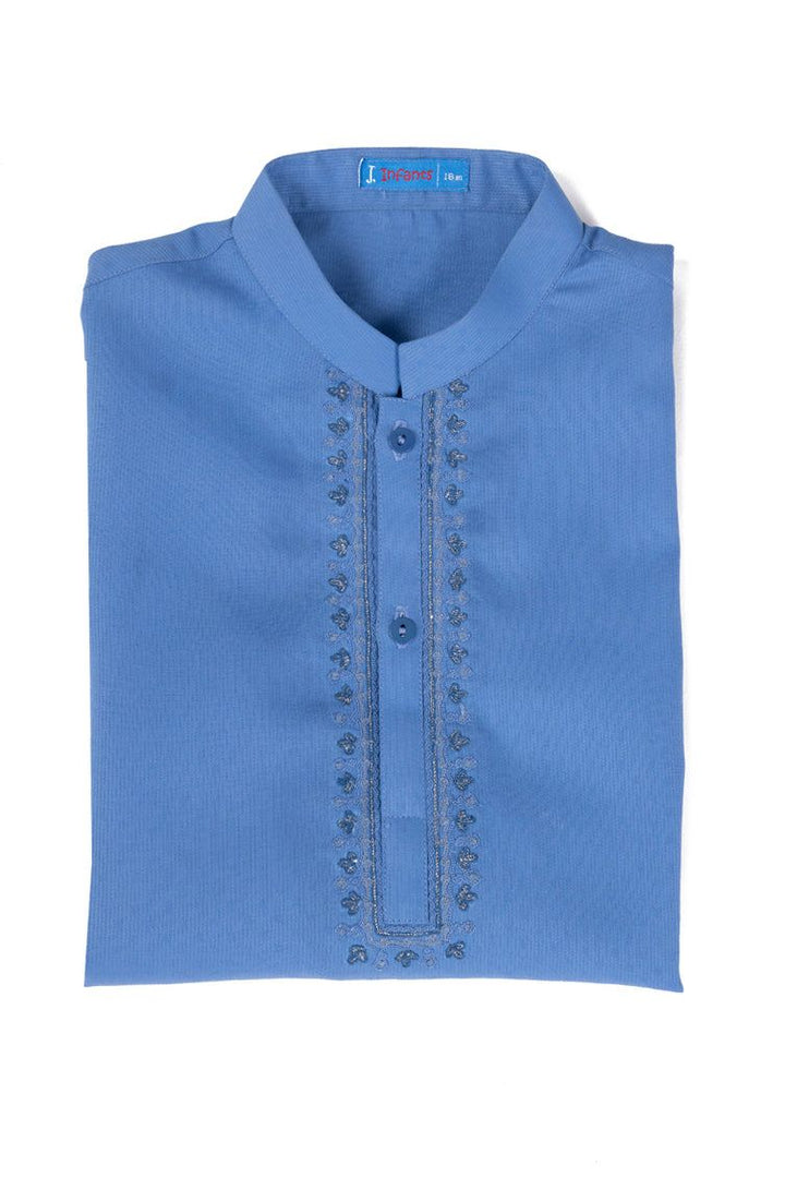 Blended Light Blue Shalwar Kameez- J. Junaid Jamshed