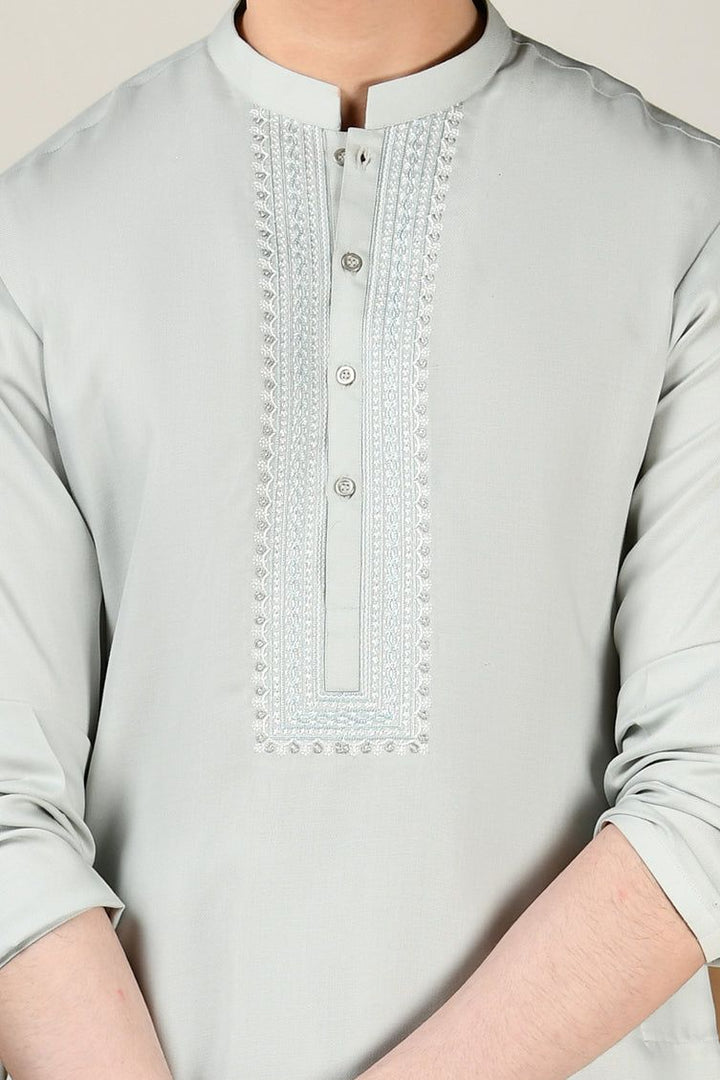 Blended Green Shalwar Kameez - J. Junaid Jamshed