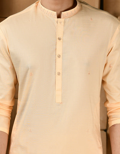 Cotton Orange Shalwar Kameez - J. Junaid Jamshed