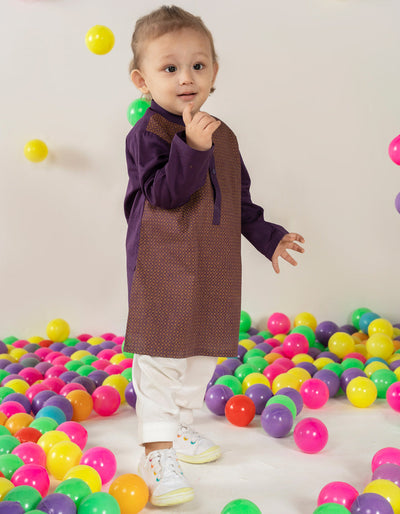 Cotton Purple Shalwar Kameez- J. Junaid Jamshed