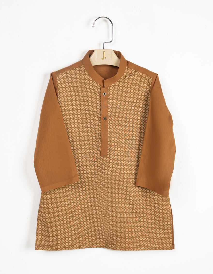 Cotton Brown Shalwar Kameez- J. Junaid Jamshed