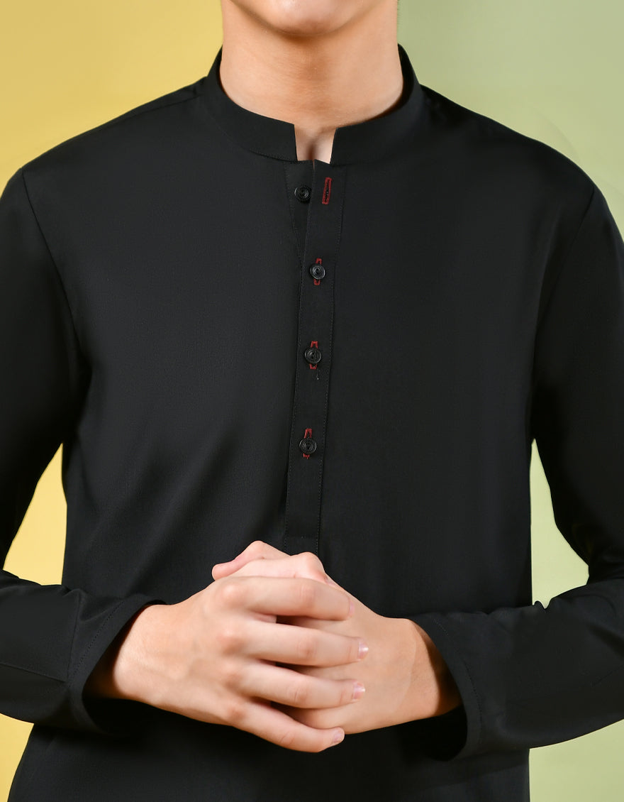 Blended Black Shalwar Kameez - J. Junaid Jamshed